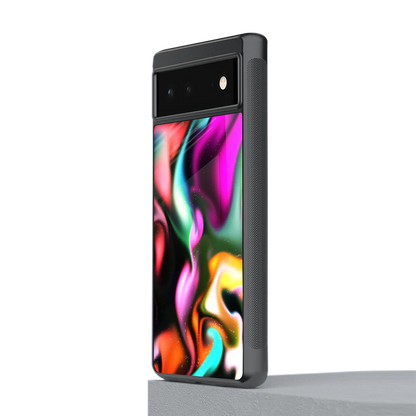 Aurora Glow stylish phone case for google pixel 6a | glossy glass and slim fit