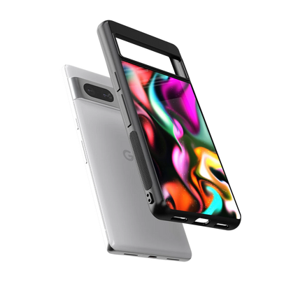 Aurora Glow sleek google pixel 7 cover with tempered glass back and TPU edges