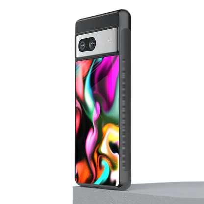Aurora Glow stylish phone case for google pixel 7 | glossy glass and slim fit
