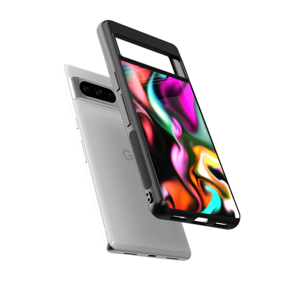 Aurora Glow sleek google pixel 8 pro cover with tempered glass back and TPU edges