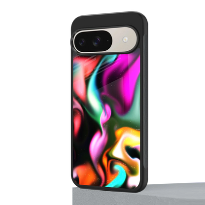 Aurora Glow google pixel 9 mobile cover | shockproof glass phone case