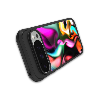 Aurora Glow stylish phone case for google pixel 9 pro xl | glossy glass and slim fit