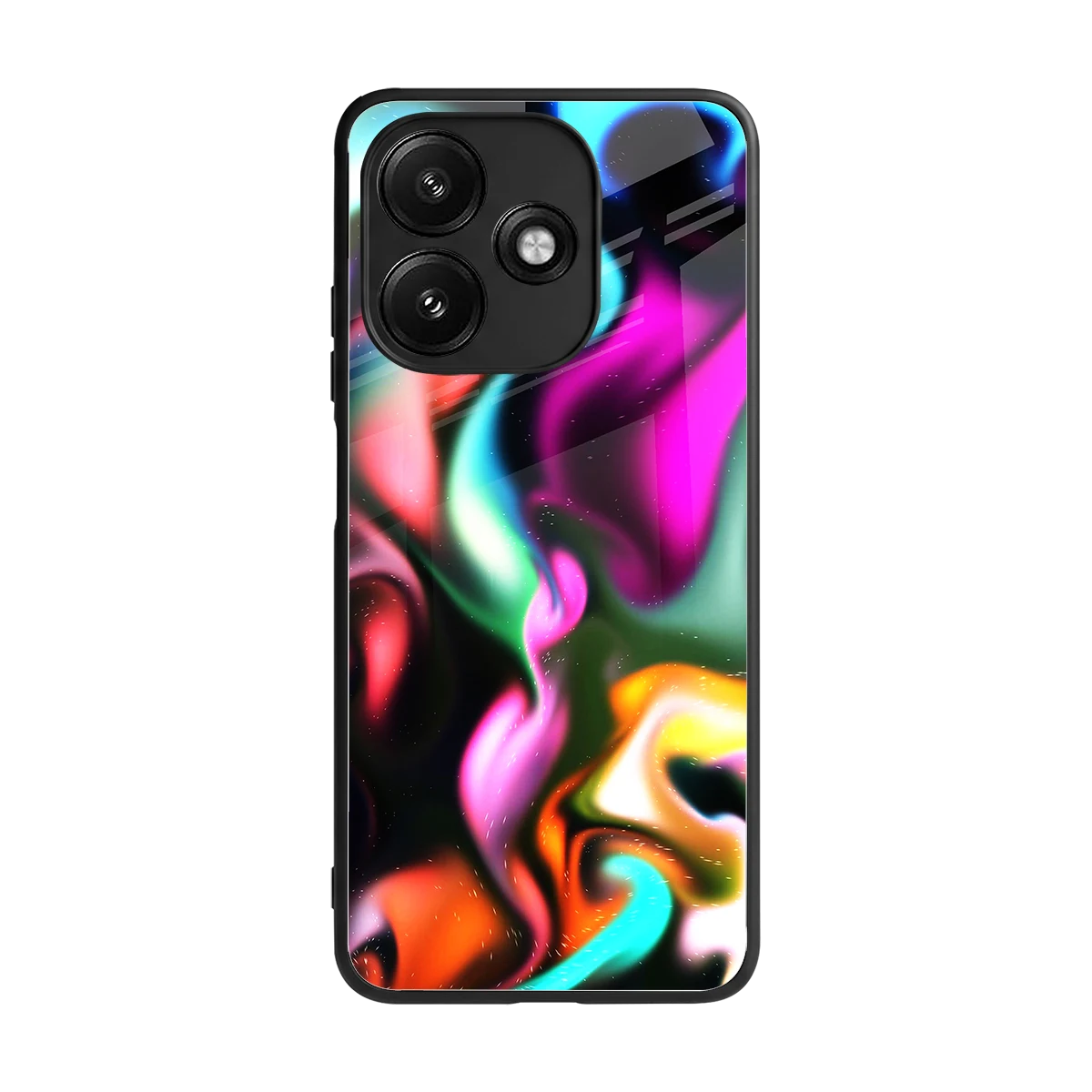 Aurora Glow back phone cover | glass case for redmi 12 5g