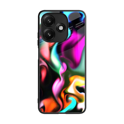 Aurora Glow back phone cover | glass case for redmi 12 5g