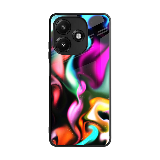 Aurora Glow back phone cover | glass case for redmi 12 5g