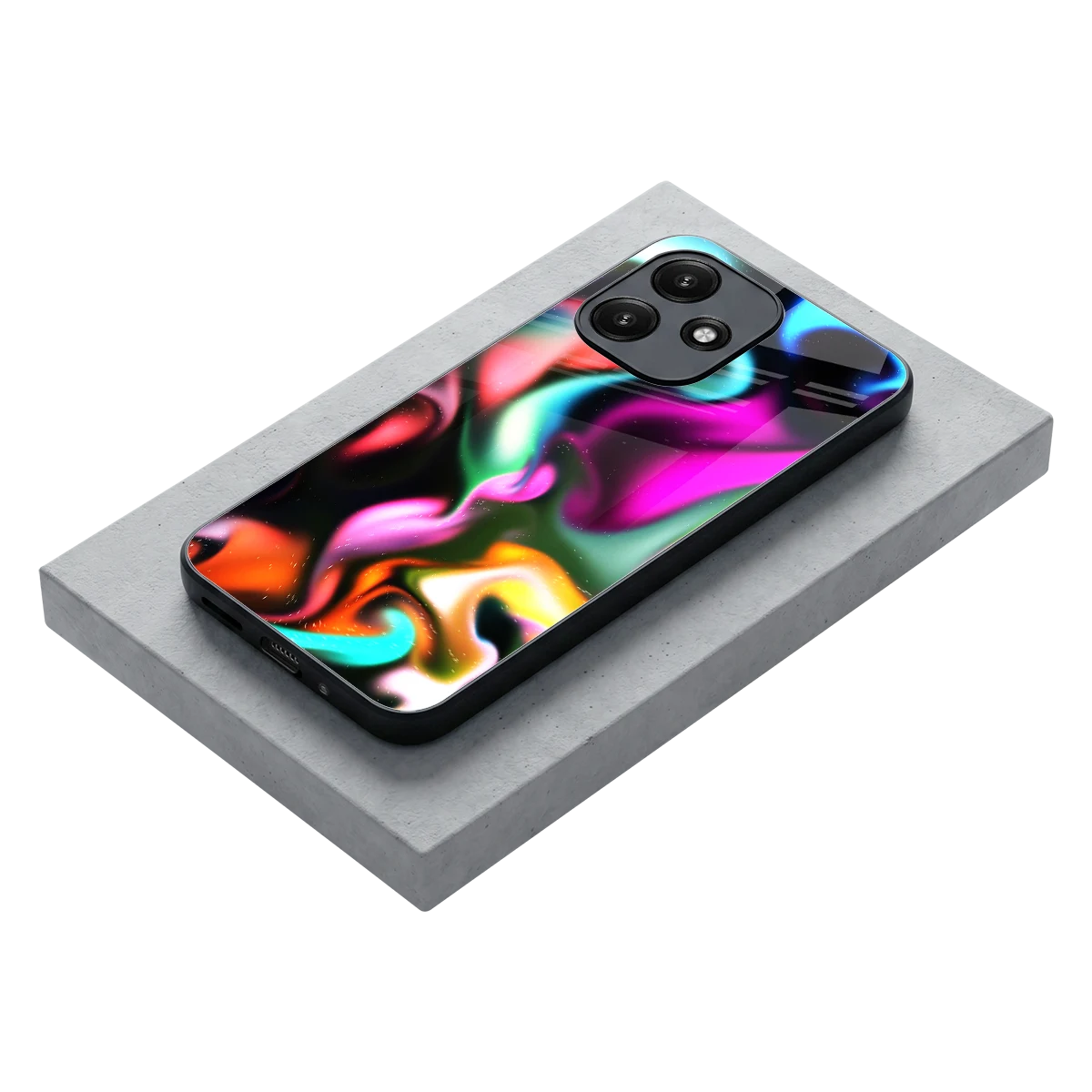 Aurora Glow stylish phone case for redmi 12 5g | glossy glass and slim fit