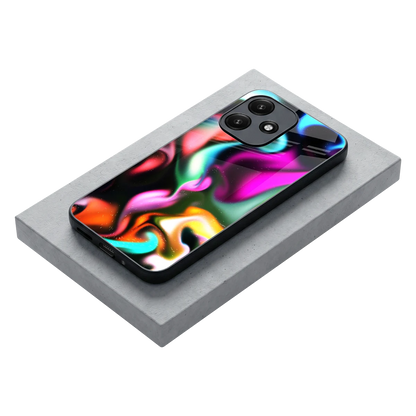 Aurora Glow stylish phone case for redmi 12 5g | glossy glass and slim fit