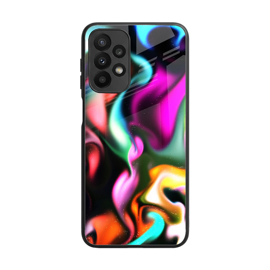 Aurora Glow back phone cover | glass case for samsung galaxy a23