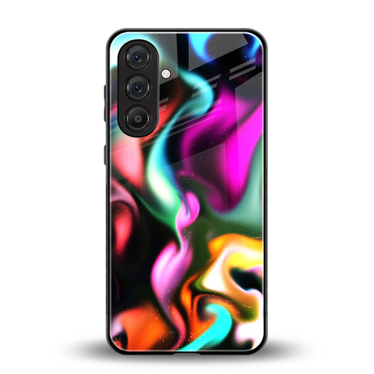 Aurora Glow back phone cover | glass case for samsung galaxy m35 5g