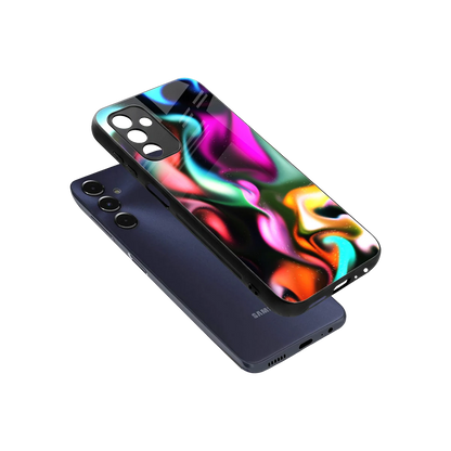 Aurora Glow sleek samsung galaxy m14 5g cover with tempered glass back and TPU edges