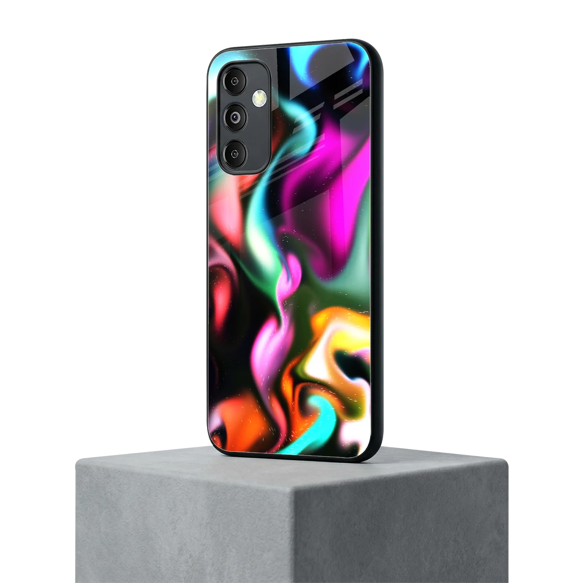 Aurora Glow samsung galaxy m14 5g mobile cover | shockproof glass phone case