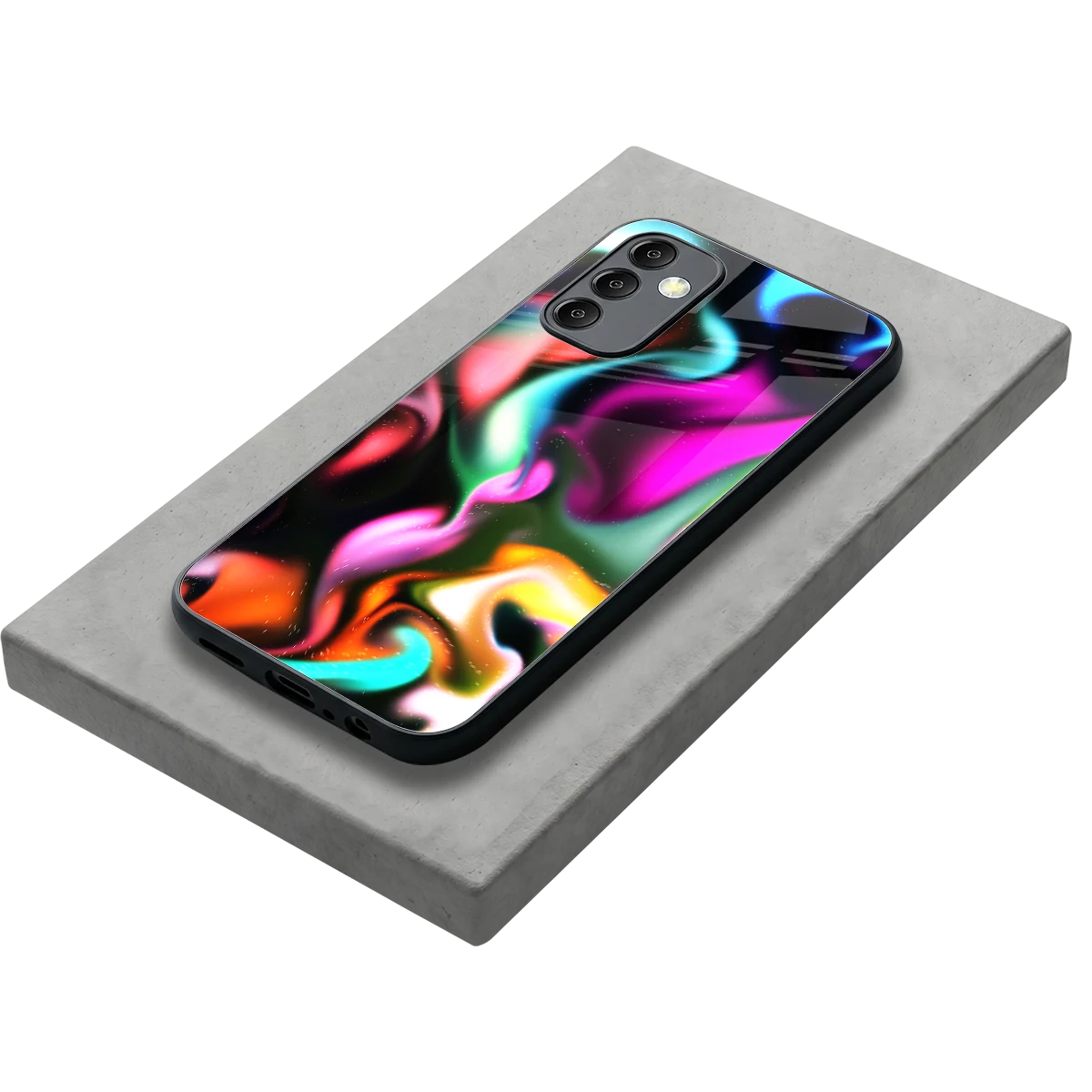 Aurora Glow stylish phone case for samsung galaxy m14 5g | glossy glass and slim fit