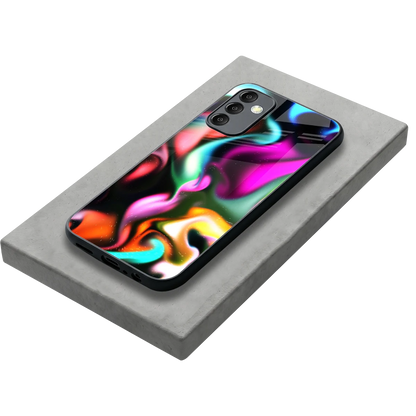 Aurora Glow stylish phone case for samsung galaxy m14 5g | glossy glass and slim fit