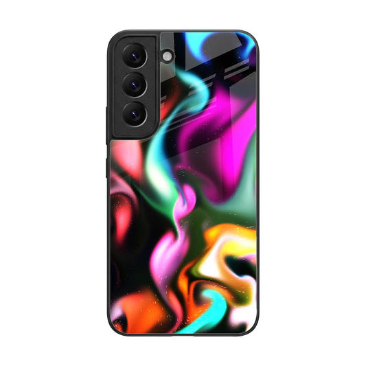 Aurora Glow back phone cover | glass case for samsung galaxy s22