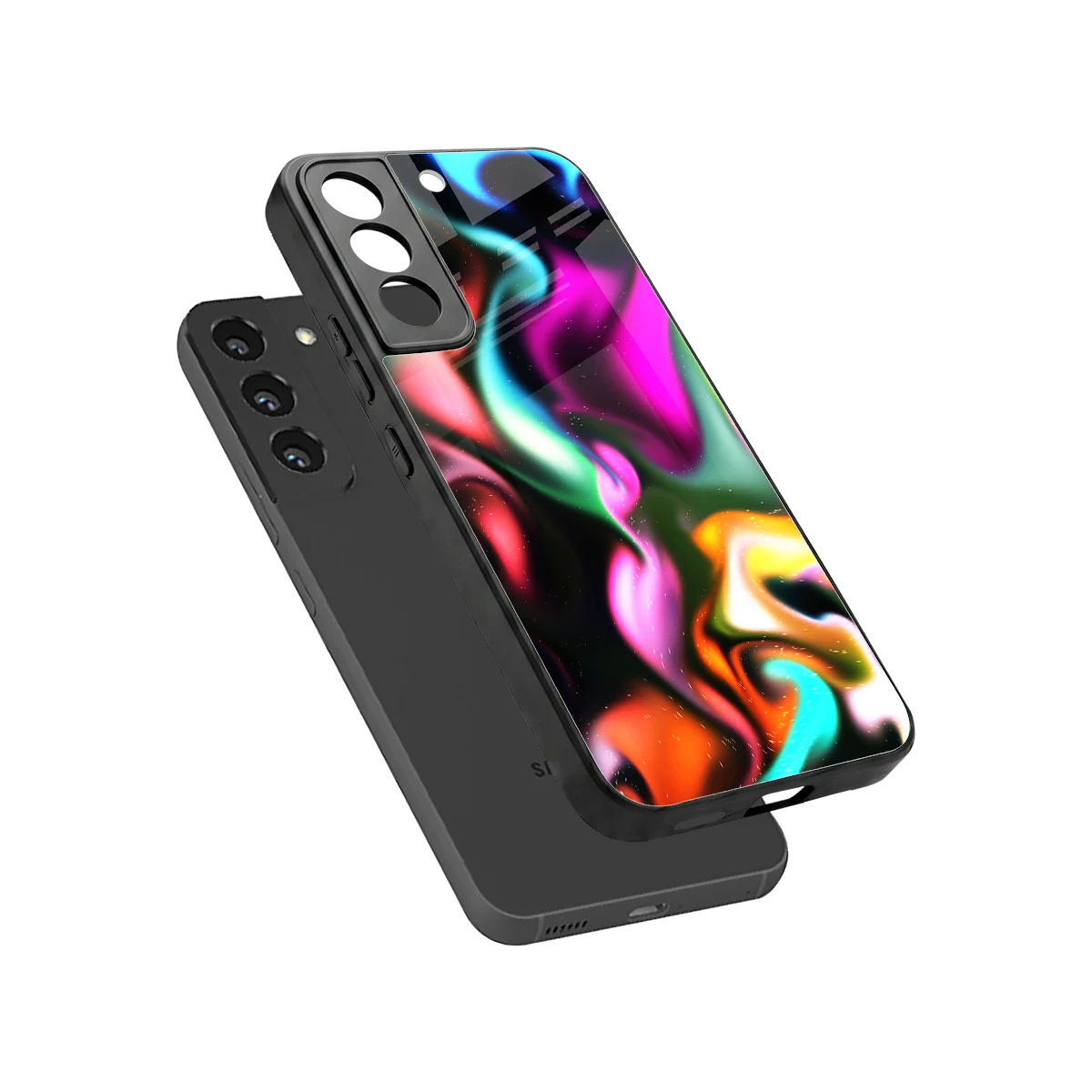 Aurora Glow sleek samsung galaxy s22 cover with tempered glass back and TPU edges