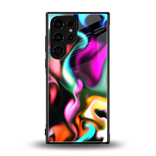 Aurora Glow back phone cover | glass case for samsung galaxy s23 ultra