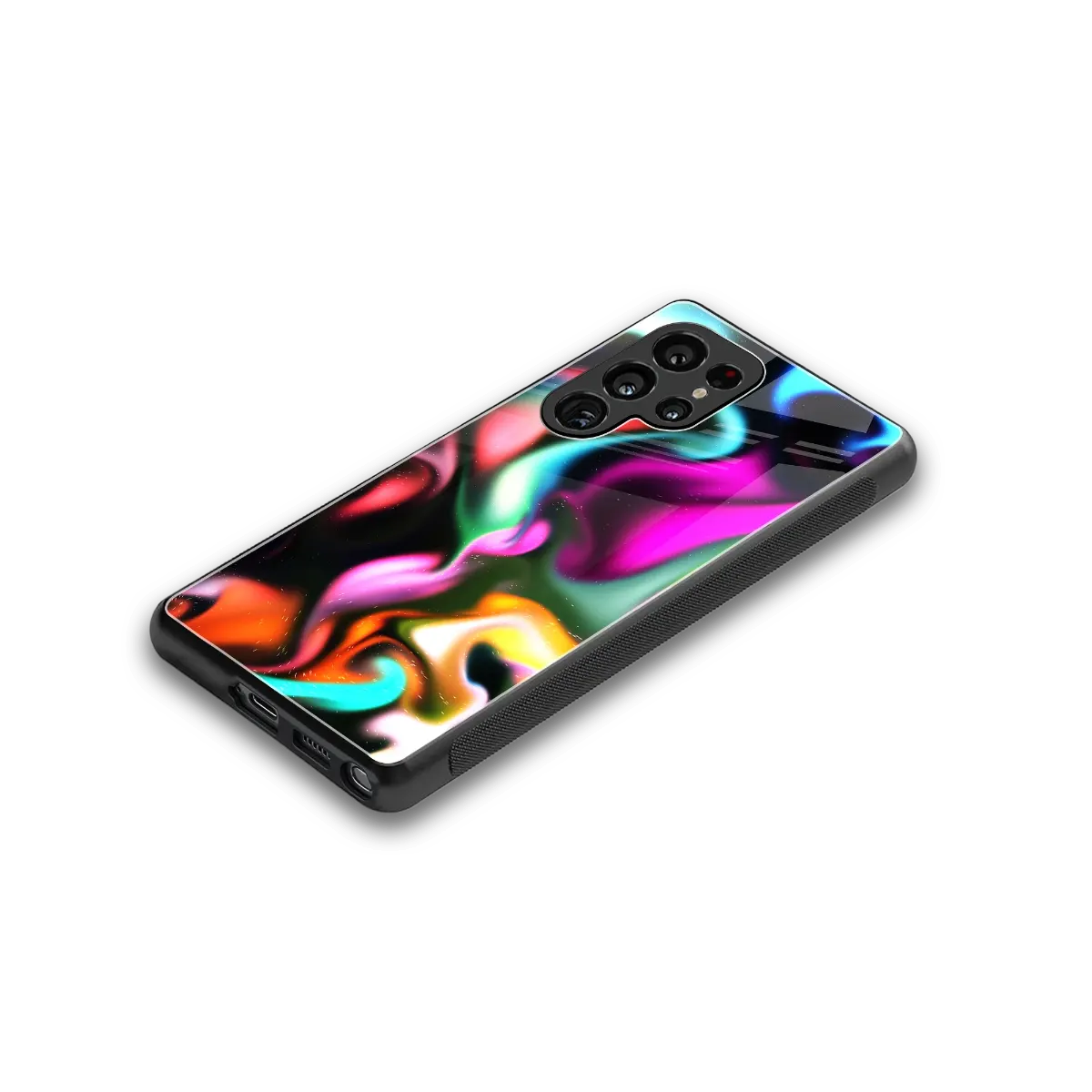 Aurora Glow stylish phone case for samsung galaxy s25 ultra | glossy glass and slim fit