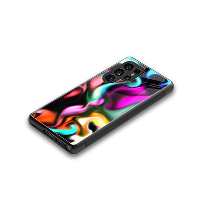 Aurora Glow stylish phone case for samsung galaxy s25 ultra | glossy glass and slim fit