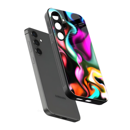 Aurora Glow sleek samsung galaxy s25 cover with tempered glass back and TPU edges