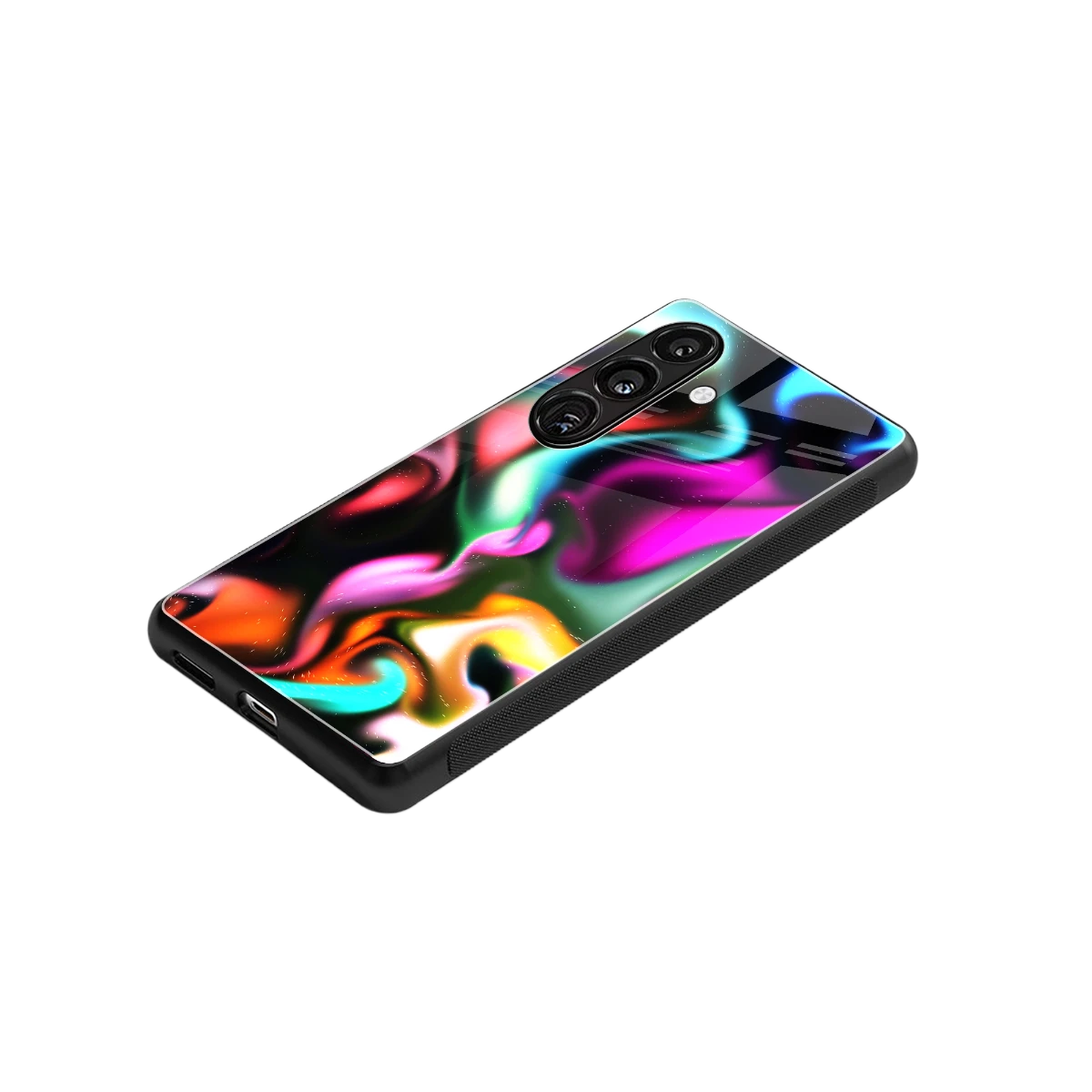 Aurora Glow stylish phone case for samsung galaxy s24 plus | glossy glass and slim fit