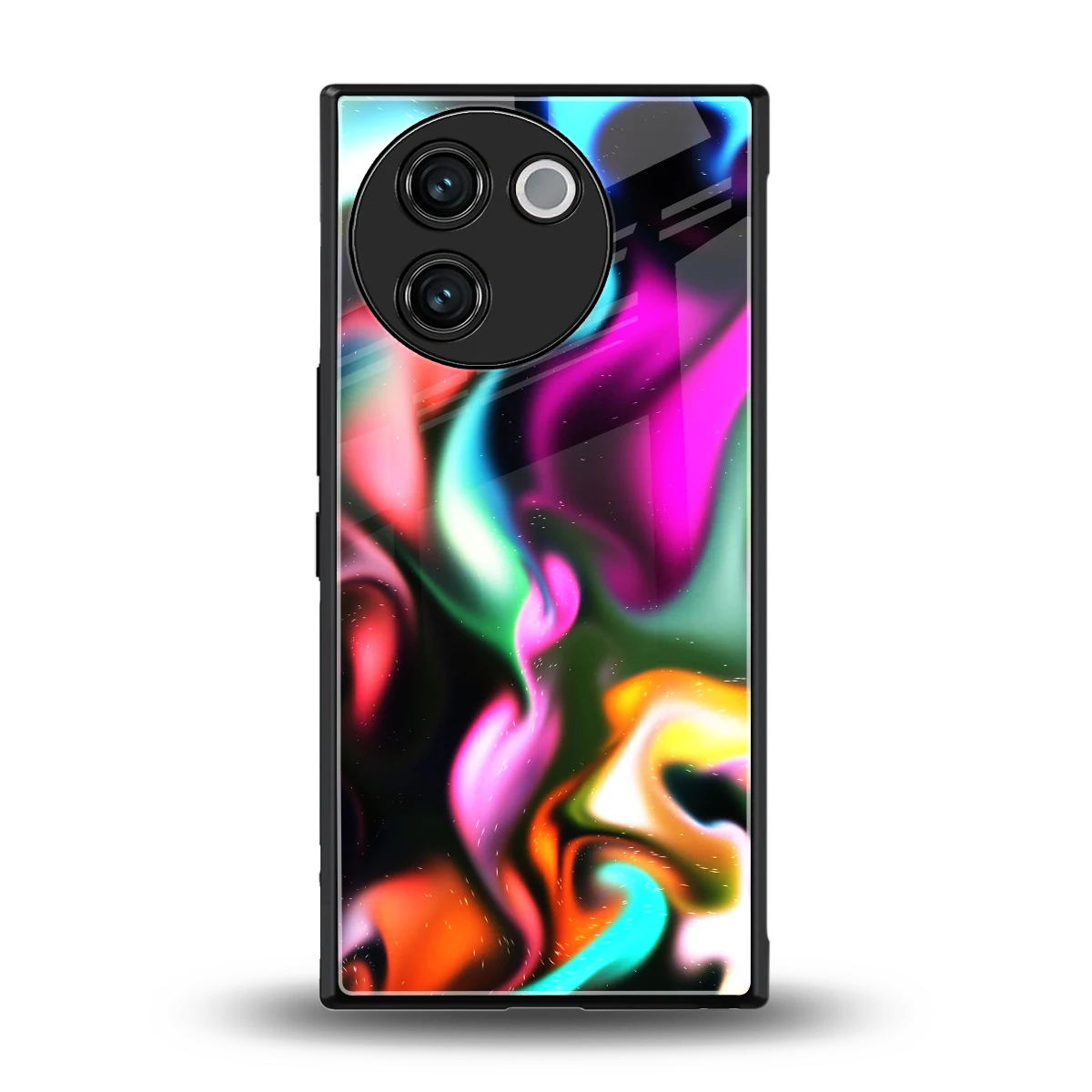 Aurora Glow back phone cover | glass case for vivo v30e