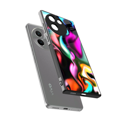 Aurora Glow sleek vivo v30e cover with tempered glass back and TPU edges