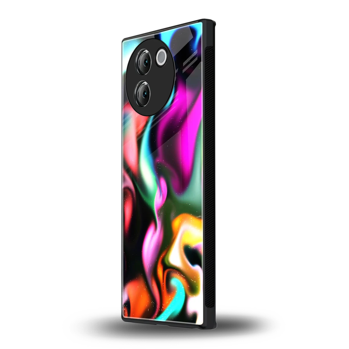 Aurora Glow vivo v30e mobile cover | shockproof glass phone case