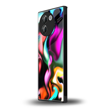 Aurora Glow vivo v30e mobile cover | shockproof glass phone case