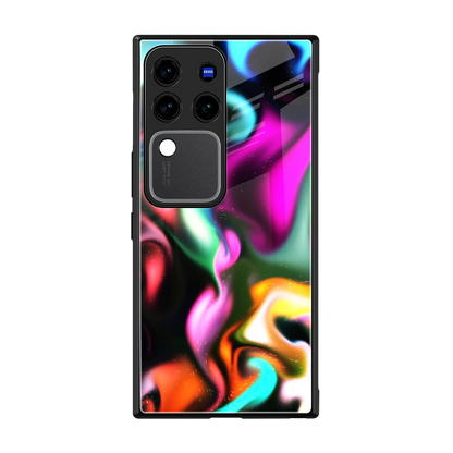 Aurora Glow back phone cover | glass case forvivo v30 pro