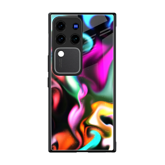 Aurora Glow back phone cover | glass case forvivo v30 pro