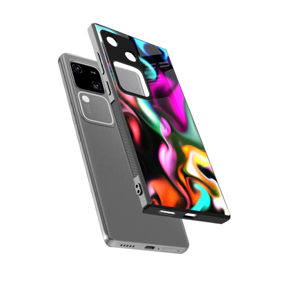 Aurora Glow sleek vivo v30 cover with tempered glass back and TPU edges