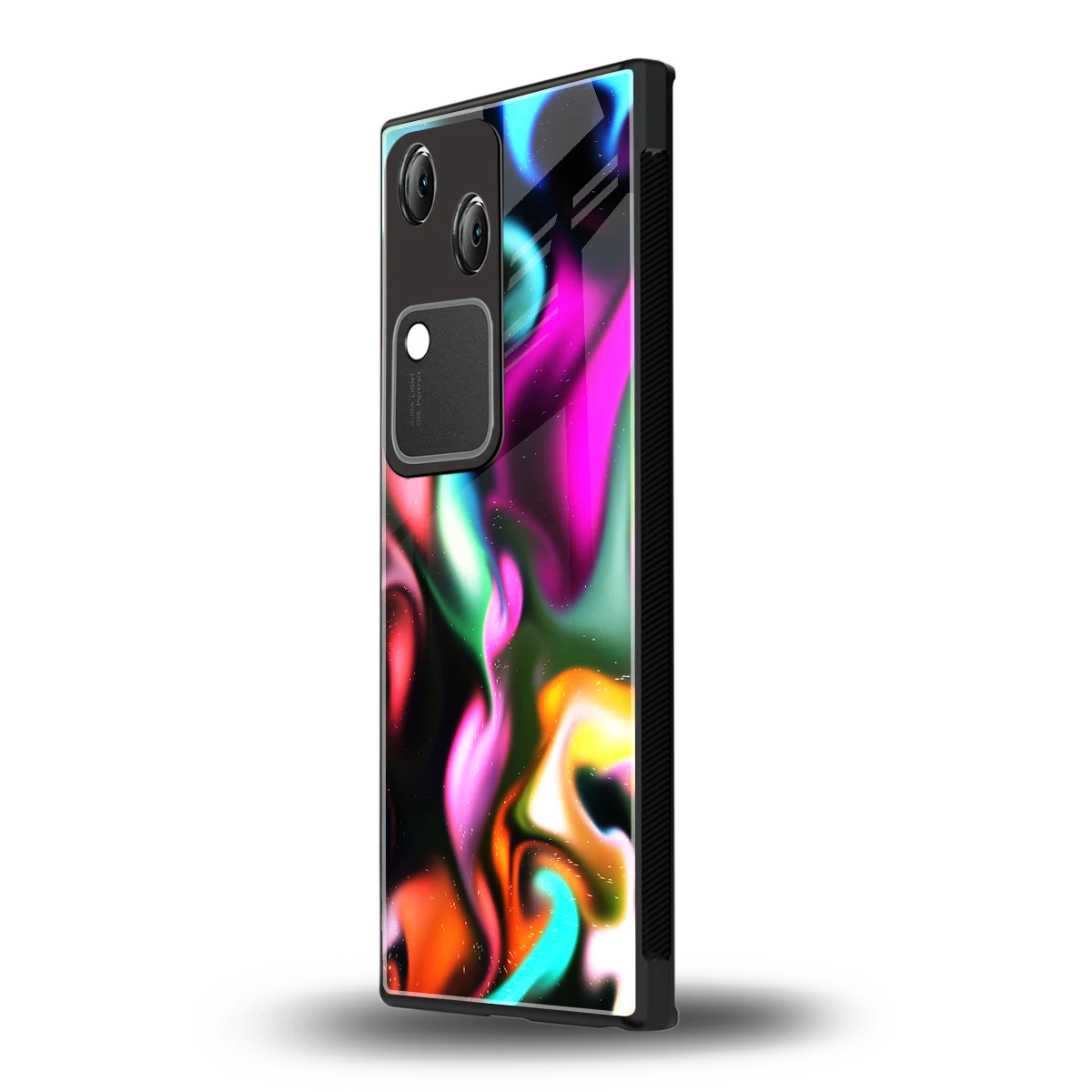 Aurora Glow vivo v30 mobile cover | shockproof glass phone case
