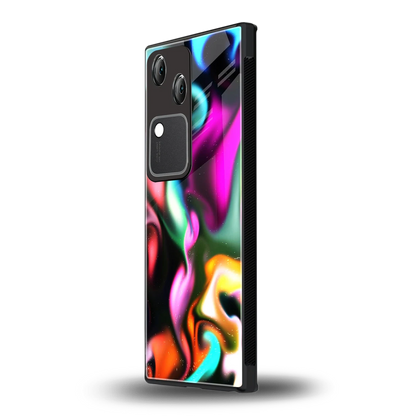 Aurora Glow vivo v30 mobile cover | shockproof glass phone case