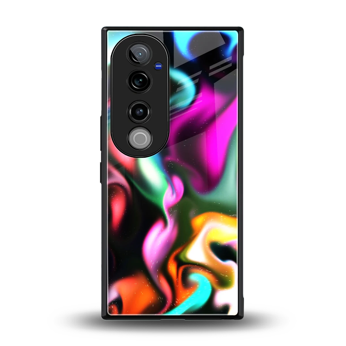 Aurora Glow back phone cover | glass case for vivo v40 pro