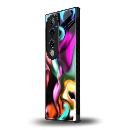 Aurora Glow vivo v40 pro mobile cover | shockproof glass phone case