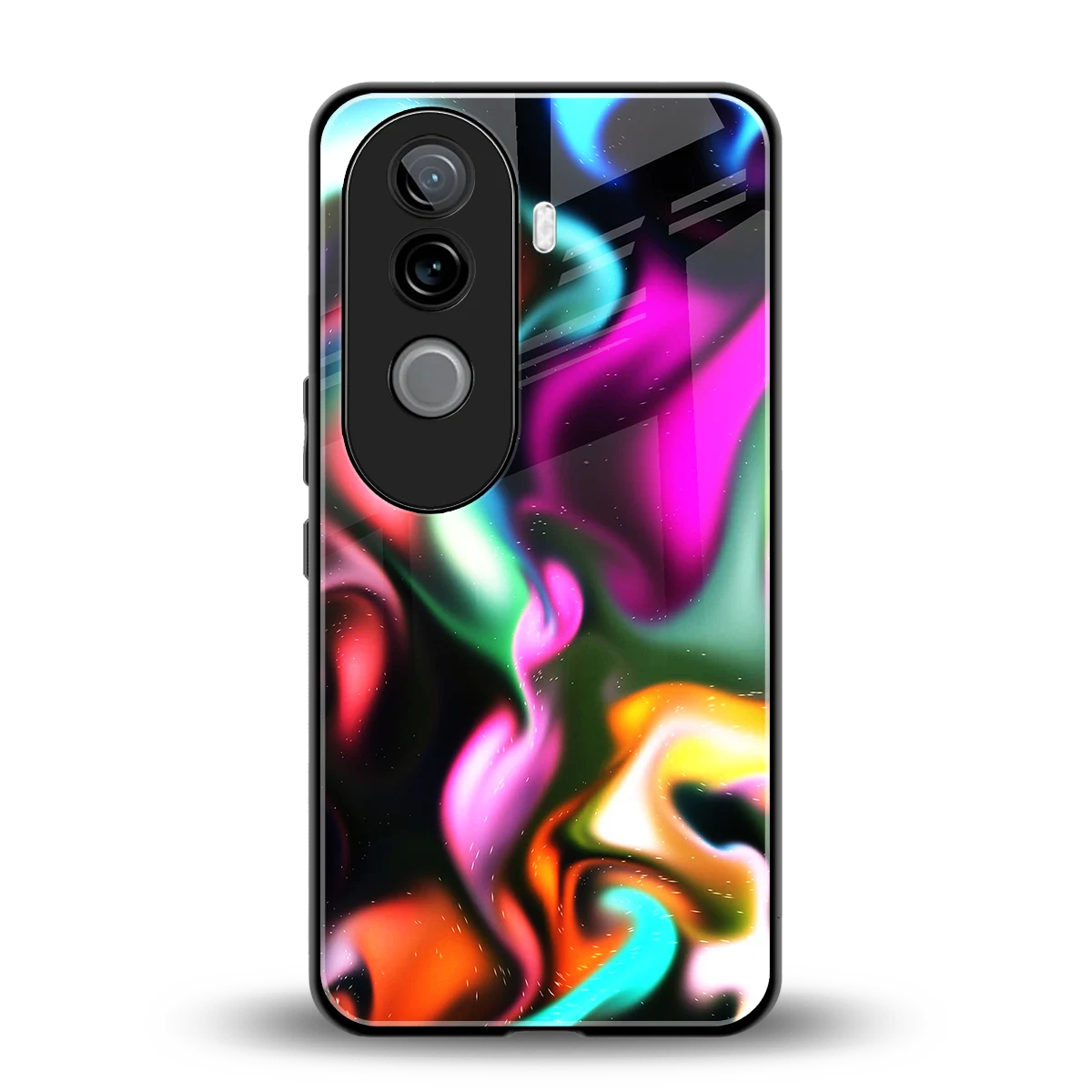 Aurora Glow back phone cover | glass case for vivo v40e