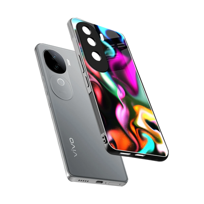 Aurora Glow sleek vivo v40e cover with tempered glass back and TPU edges