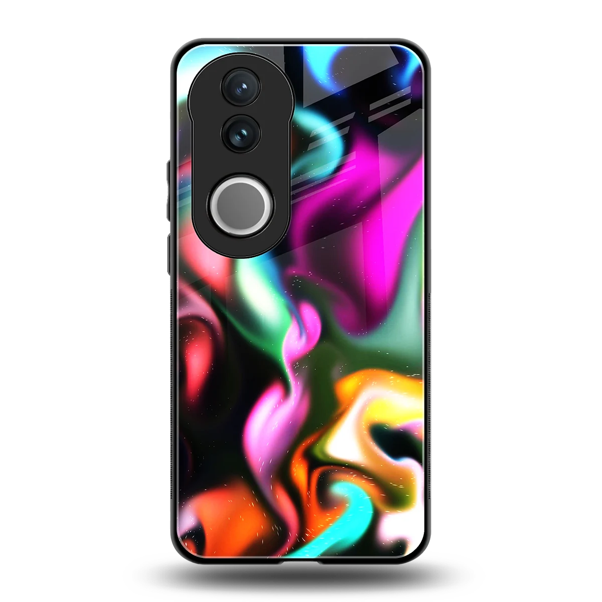 Aurora Glow back phone cover | glass case for vivo v50