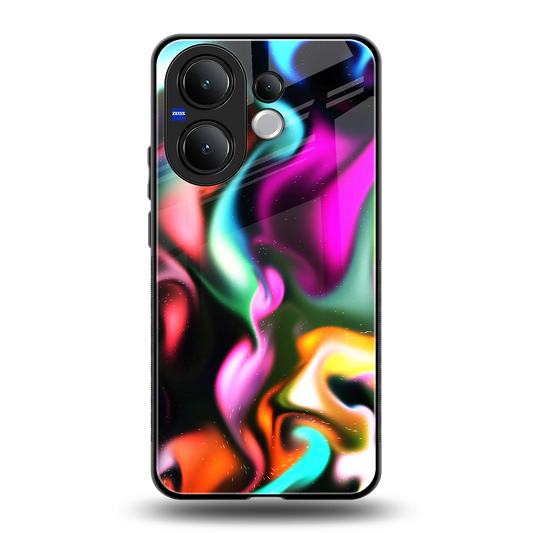 Aurora Glow back phone cover | glass case for vivo v60