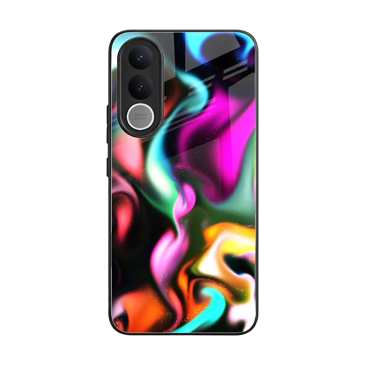 Aurora Glow back phone cover | glass case for vivo v70 fe