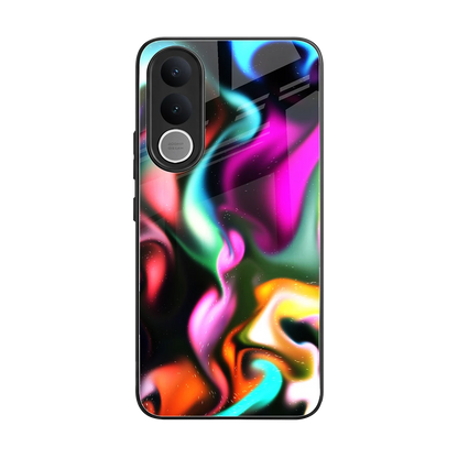 Aurora Glow back phone cover | glass case for vivo v70 fe