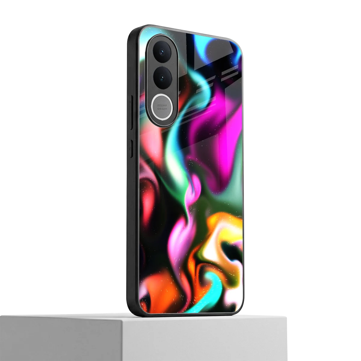 Aurora Glow vivo v70 fe mobile cover | shockproof glass phone case