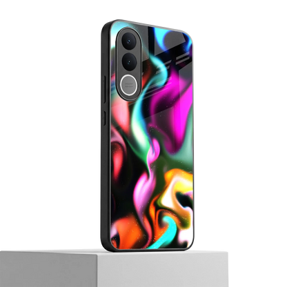 Aurora Glow vivo v70 fe mobile cover | shockproof glass phone case