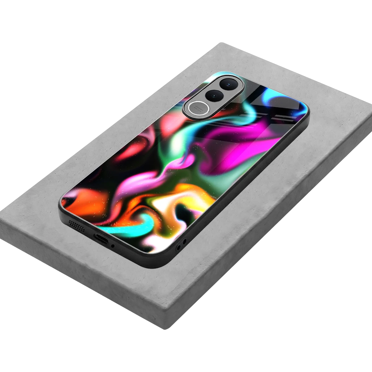 Aurora Glow stylish phone case for vivo v70 fe | glossy glass and slim fit