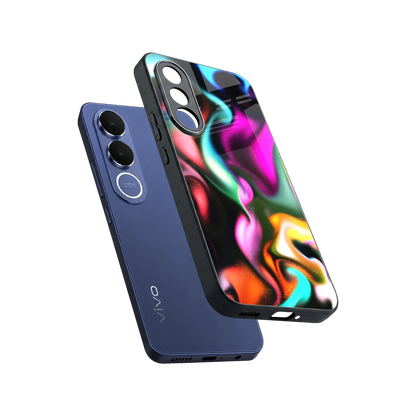 Aurora Glow sleek vivo v70 fe cover with tempered glass back and TPU edges