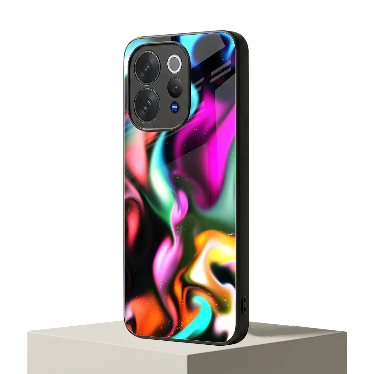 Aurora Glow vivo v70 elite mobile cover | shockproof glass phone case