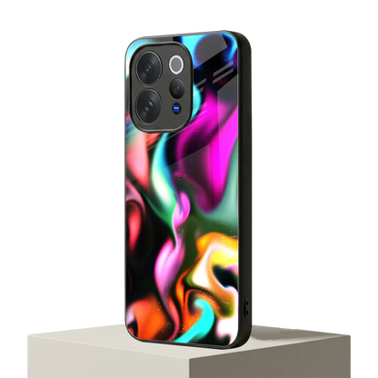 Aurora Glow vivo v70 elite mobile cover | shockproof glass phone case