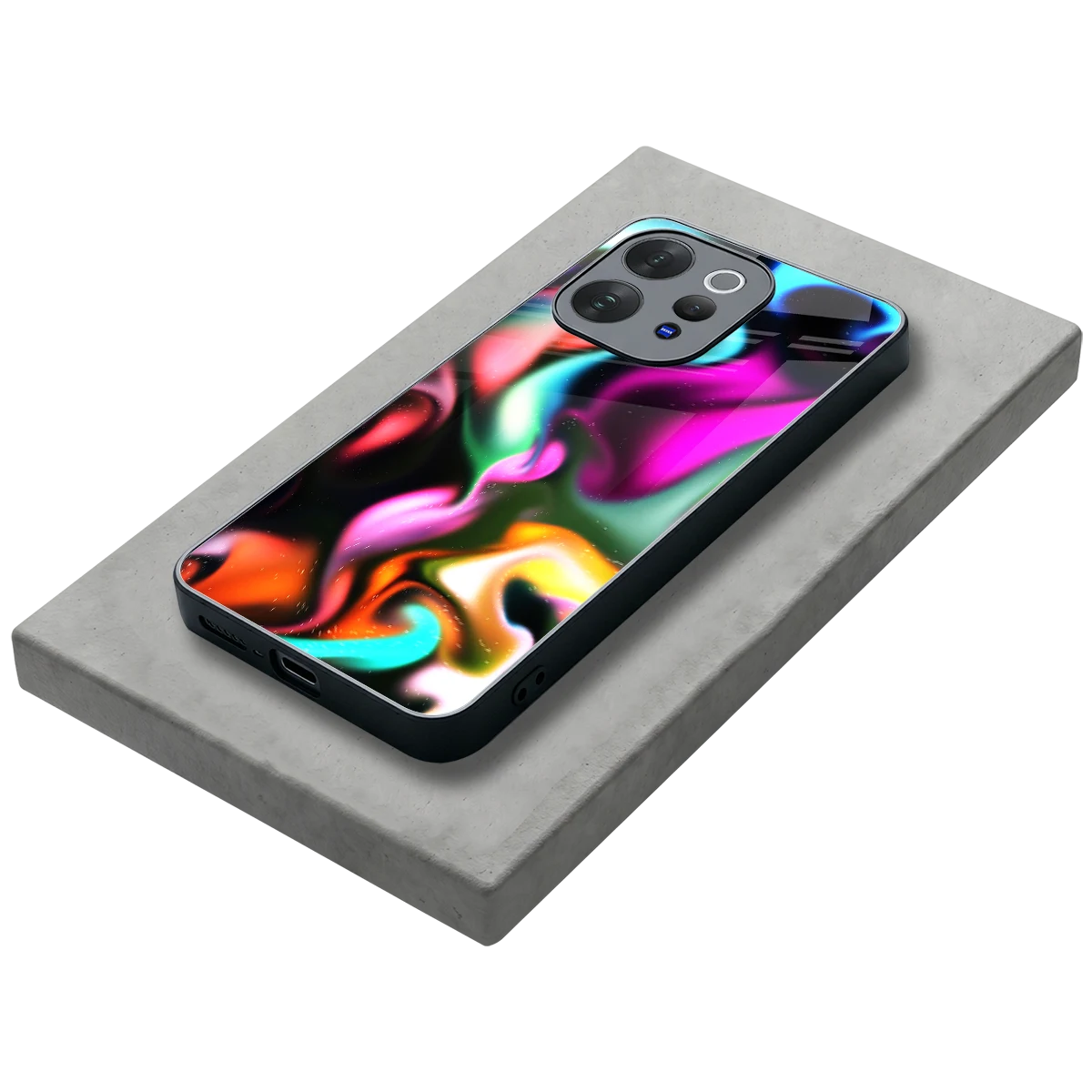 Aurora Glow stylish phone case for vivo v70 elite | glossy glass and slim fit