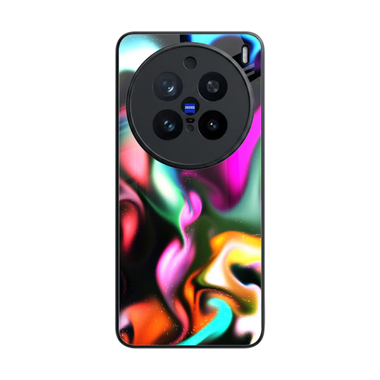 Aurora Glow back phone cover | glass case for vivo x200 pro