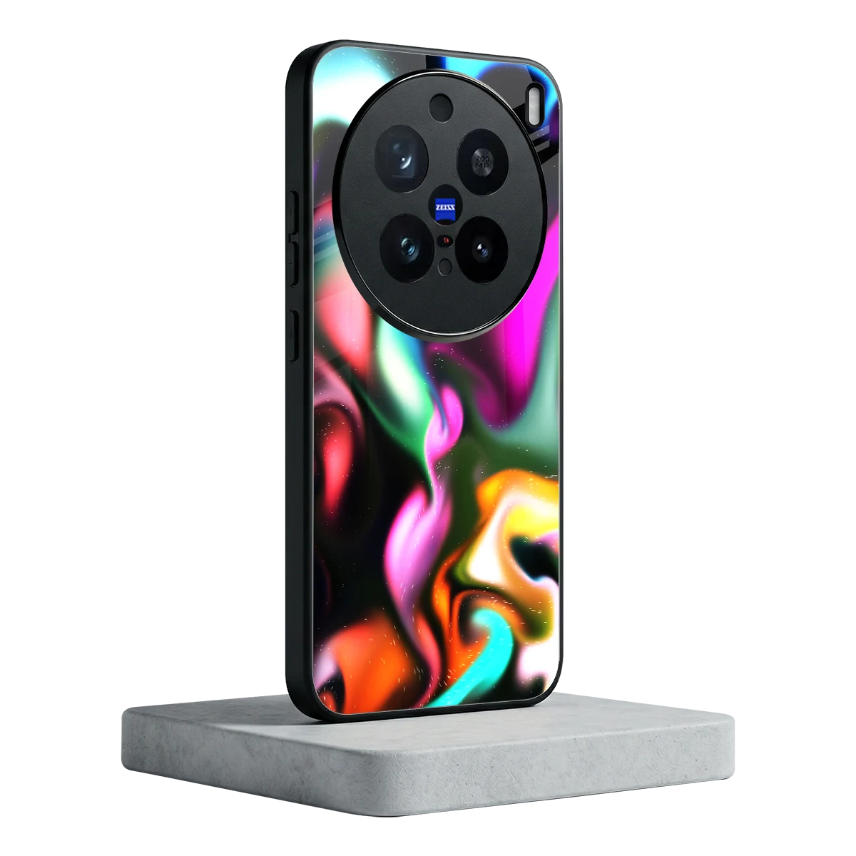 Aurora Glow vivo x200 pro mobile cover | shockproof glass phone case